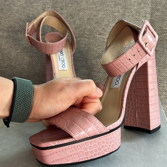 Jimmy Choo blush colo. sandals size 40.5 - Picture 2 of 16